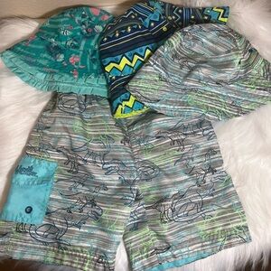 Set UV Skinz UPF 50+ Sunwear Swim Trunks 3 Hats